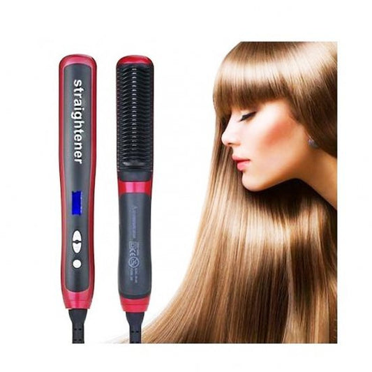 STRAIGHTENER HQT-908A RED XZ-054 Hair and Beard Straightener Brush