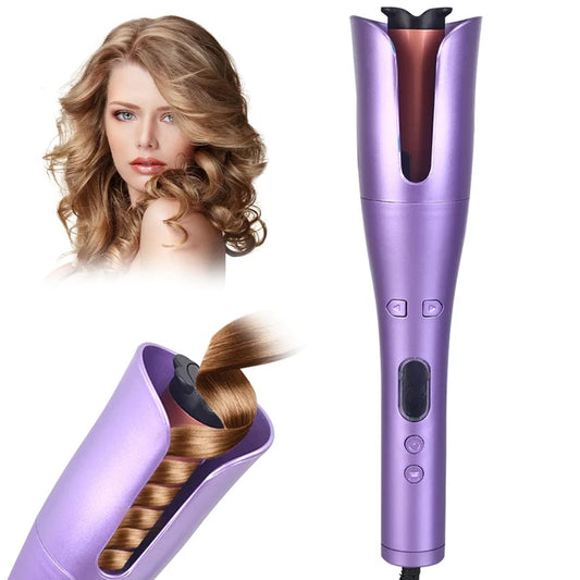 Stylecare RD-605D Automatic Rotary Styling Hair Curler Portable Purple Curling Iron LCD Display Ceramic Rotating Hair Magic Curling